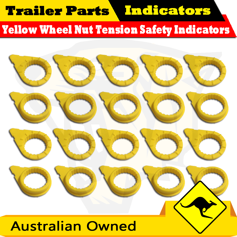 thumbnail image 2 of 20PCS 19MM Yellow Wheel Nut Indicators Wheel Bolt Nut Stud Checkpoint Indicator Pointer Compatible With Ifor Williams 1996 Onwards For Trucks Cars Caravans Trailers 2 of 9