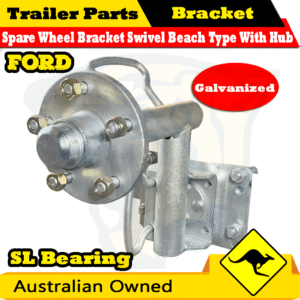 Spare Wheel Bracket Carrier Swivel Beach launching Ford Hub w SL Bearings