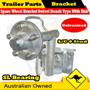 Spare Wheel Bracket 6 Studs L/C Swivel Beach Launching SL Bearing Hub Rescue