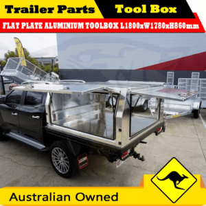 3 Door Aluminium Checker Plate Canopy Toolbox Gullwing Ute Truck Toolbox 1800x1780x860mm