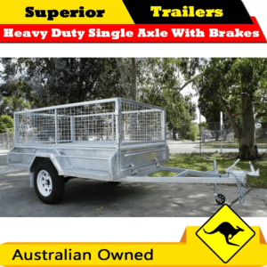 6x4 Single Axle Tipper Box Trailer With 600mm Cage