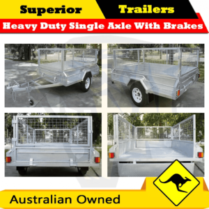 7x4 Single Axle Tipper Box Trailers With 600mm Cage