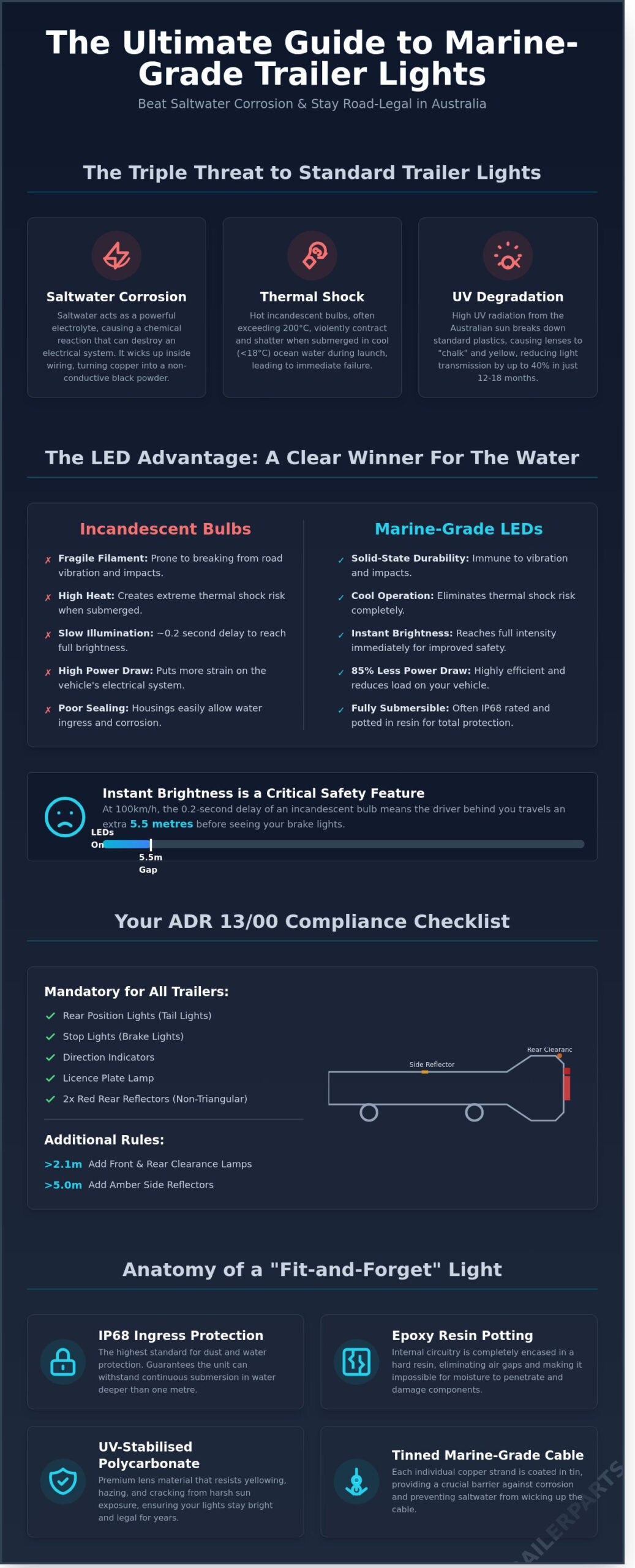 Durable Boat Trailer Lights: Selection and Maintenance for Australian Waters