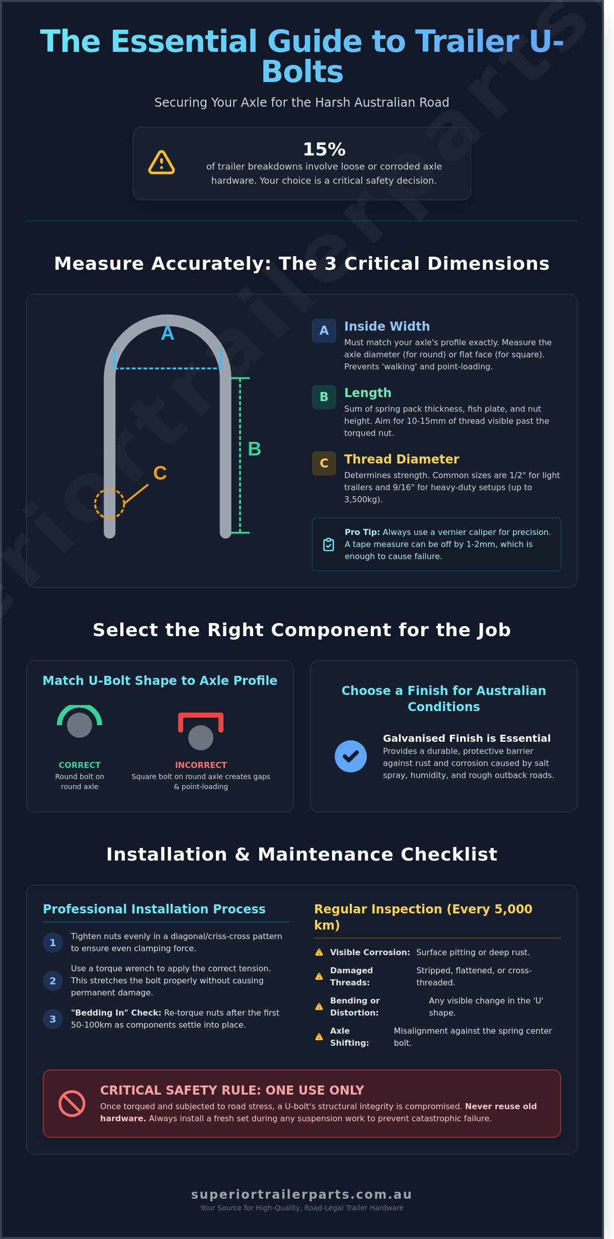 How to Select and Install Trailer U-Bolts for Australian Conditions