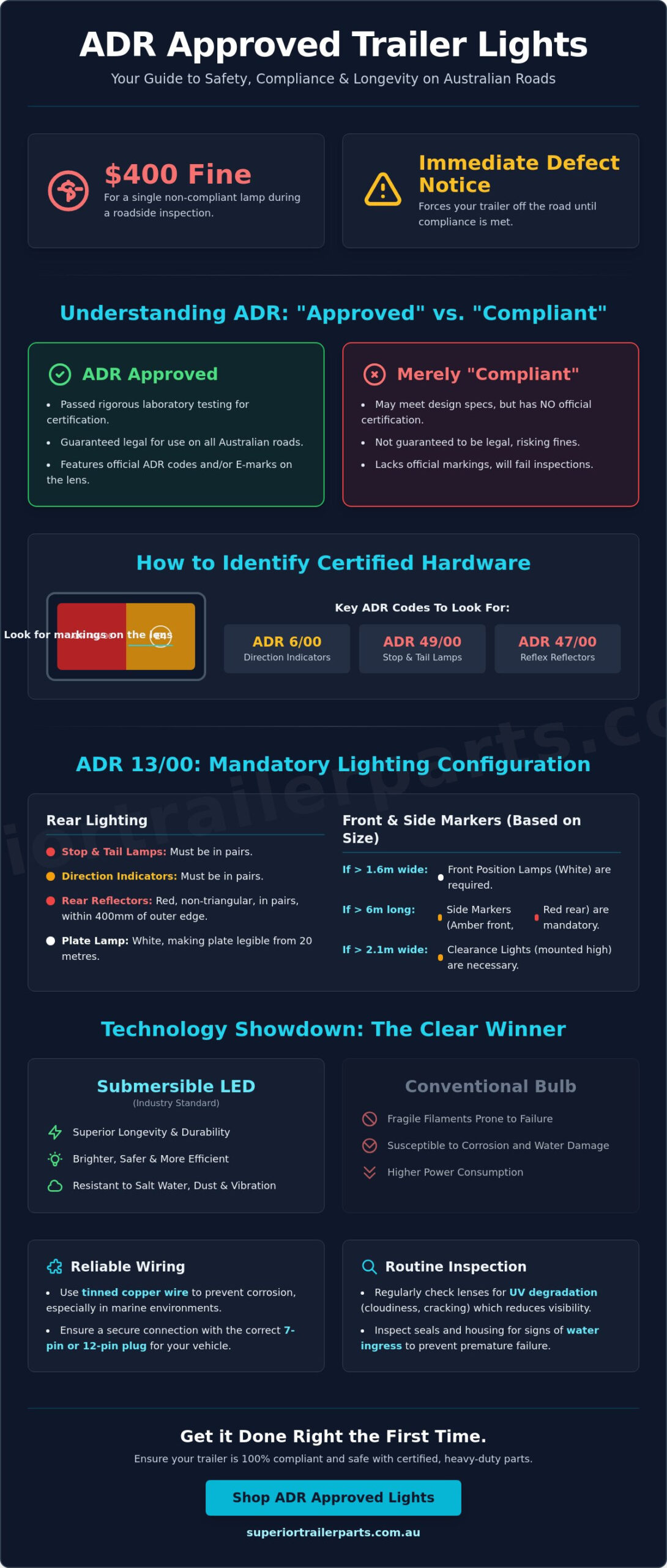 ADR Approved Trailer Lights: Essential Standards for Australian Roads