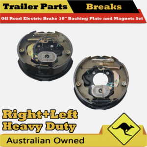 2 x 10" Off Road Trailer Caravan Electric Brake Backing Plates With Park Lever for ALKO